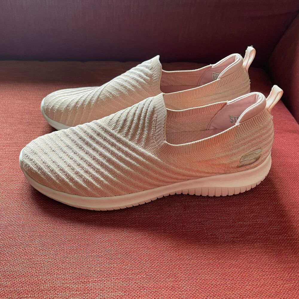 Skechers Women 8.5 Slip On Sneakers Air Cooled Memory Foam Stretch Fit Shoes - Picture 4 of 8